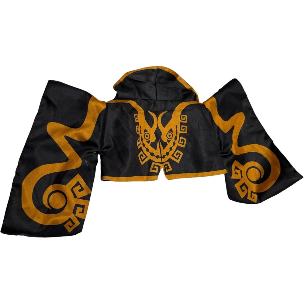 Zelda Ganon Puppet Costume Hooded Robe Accessory Black Gold Excellent